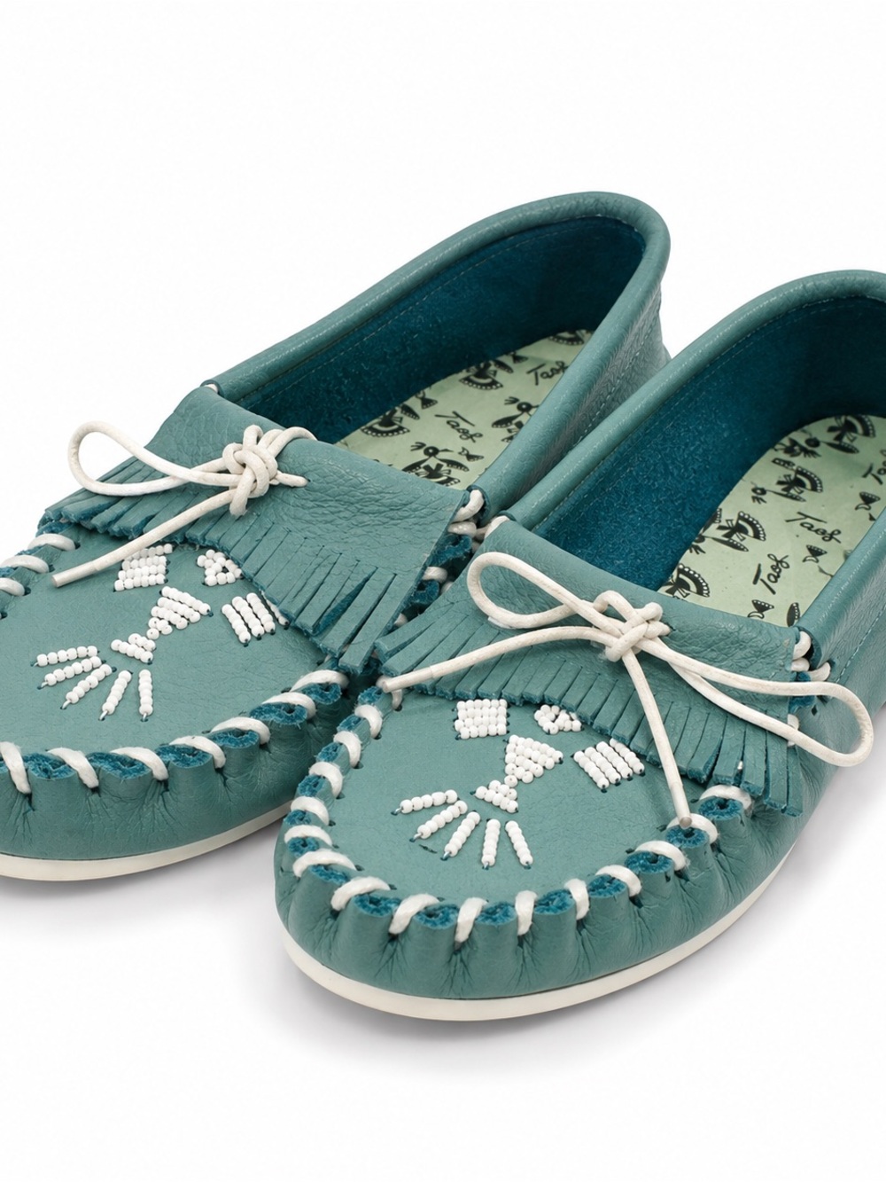 Taos Beaded Moccasins Limited Edition in Turquoise